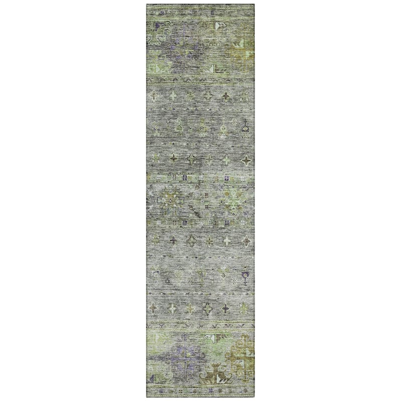 Machine Washable Indoor/ Outdoor Boho Moroccan Chantille Rug