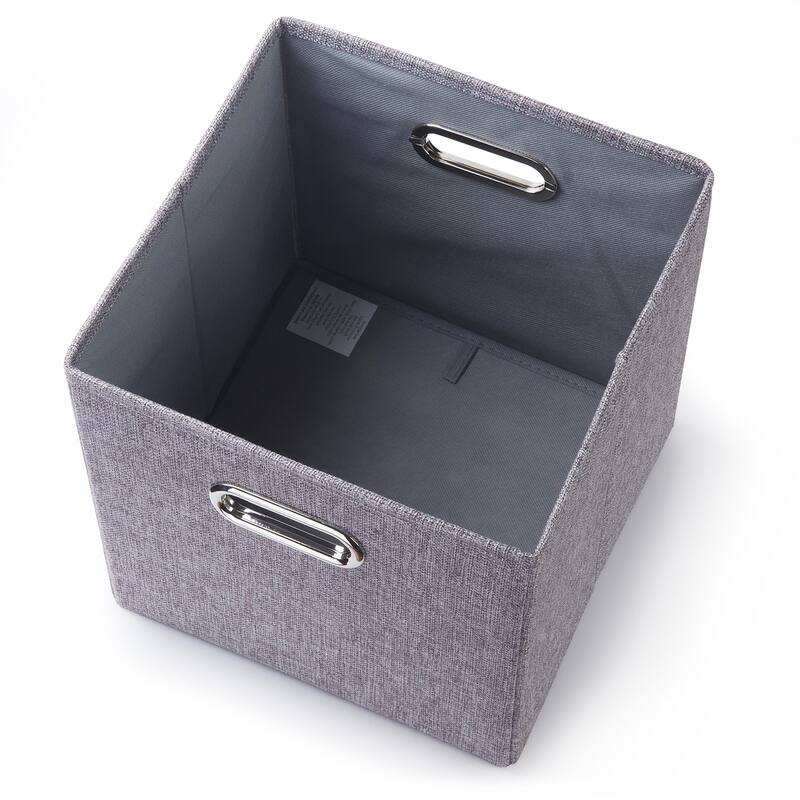 Enova Home Fabric Storage Bins With Handles (Set of 4) - N/A