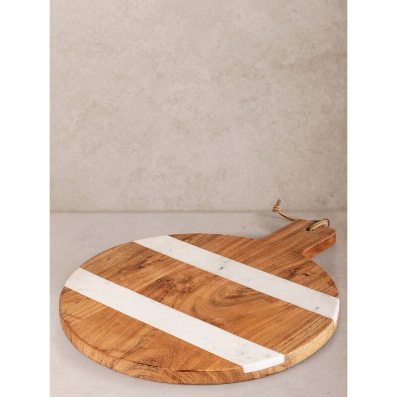 Mandawa Charcuterie Board, White - 19"