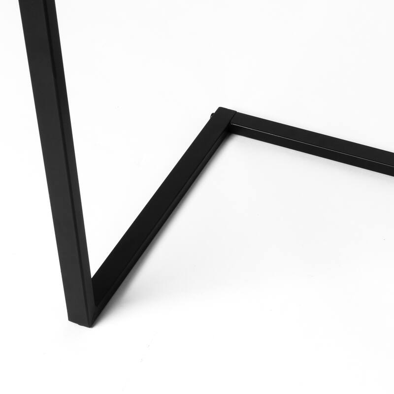American Art Decor Black Portable, & Compact C-Shaped Desk