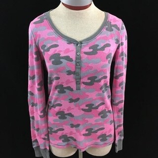 Shop Lady Foot Locker Womens Top Size L Pink Gray Camouflage