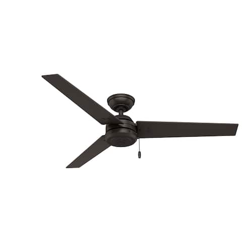 Hunter 52" Cassius Outdoor Ceiling Fan with Pull Chain, Damp Rated