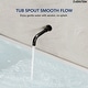 preview thumbnail 23 of 40, Wall Mounted Tub Faucet with Hand Shower Tub Filler Faucet Set