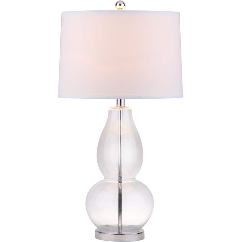 SAFAVIEH Lighting Larissa 28.5 Inch Clear Crackle Double Gourd Lamp (Set of 2)