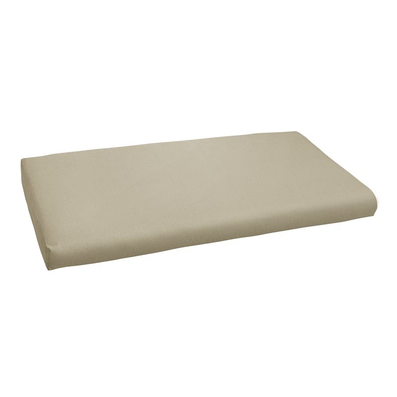 Sorra Home Indoor/Outdoor Solid Round Front Bench Cushion