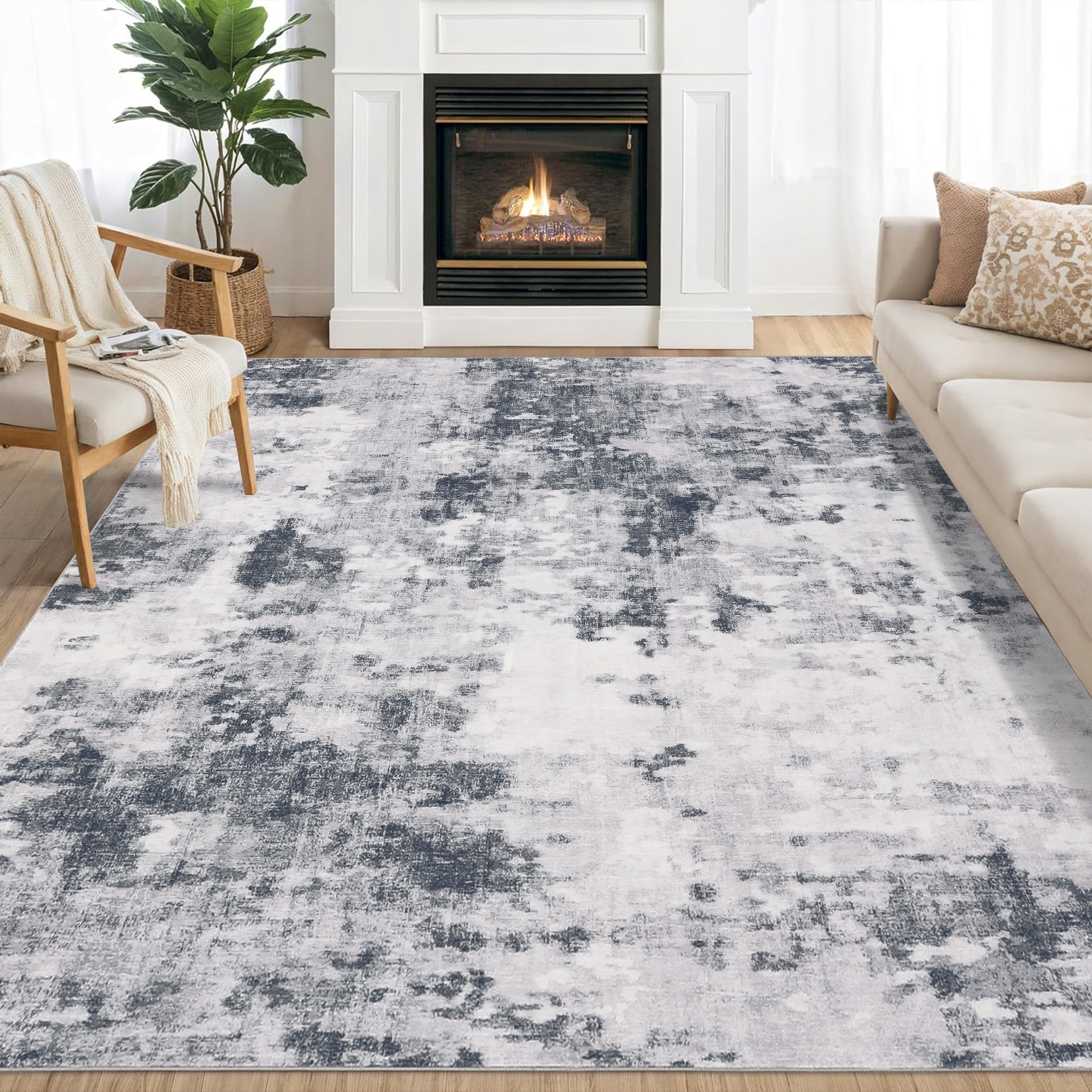 Garvee Modern Rustic Abstract Washable Rug