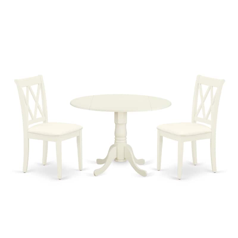 East West Furniture Dining Set - a Dining Table and Dining Room Chairs - (Finish & Pieces Option)