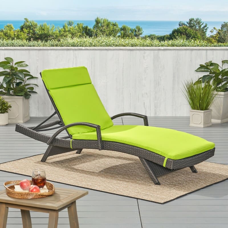 Roomfitters Chaise Lounge Cushion Set, Without Chaise Lounge, Water-Resistant Fabric with Secure Ties (Set of 2)
