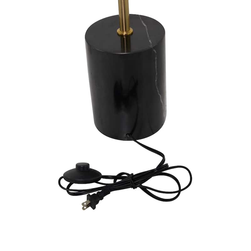 Black Metal Contemporary Floor Lamp - 14"W x 14"L x 62"H