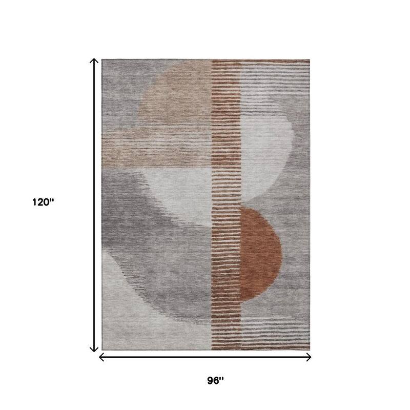 HomeRoots Geometric Transitional Rectangle Outdoor Rug