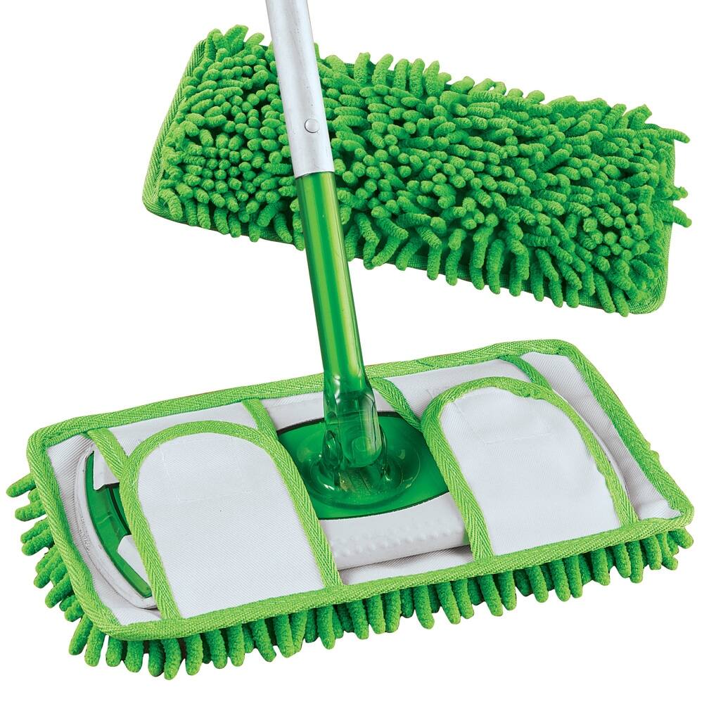 Reusable Chenille Microfiber Mop Pads Set of 2 - 6.500 x 5.500 x 2.500