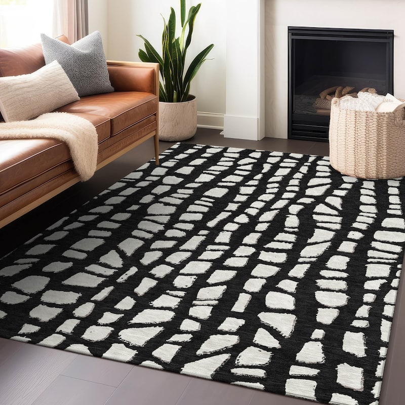 Premium Washable Super Soft Contemporary Cobble Mayfield Rug