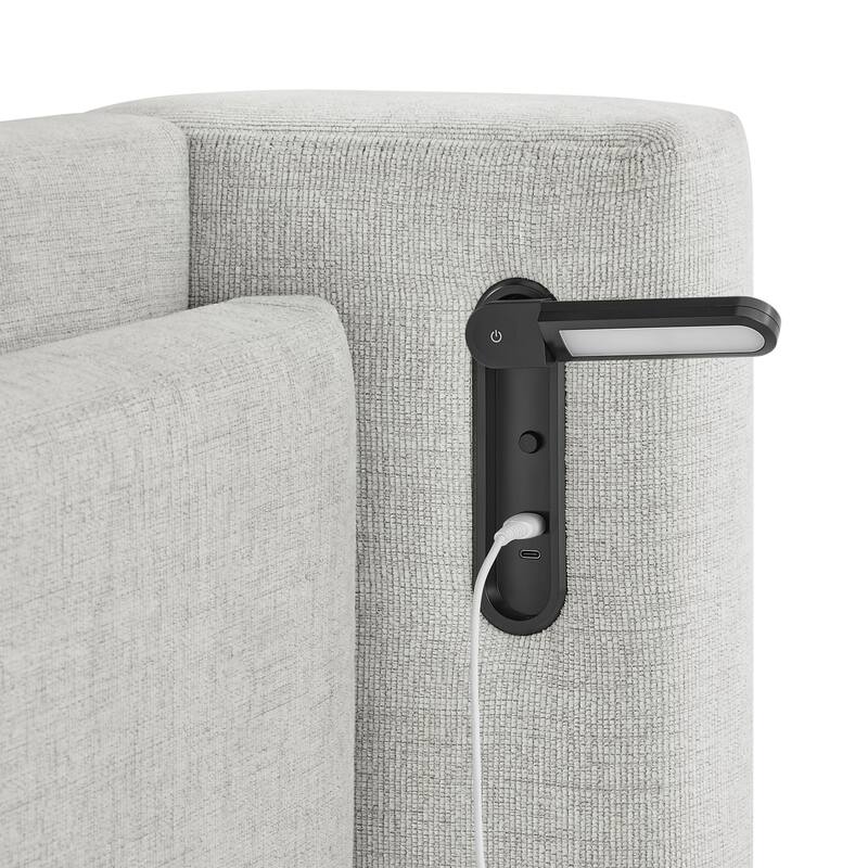 Stanford Upholstered Wingback Bed