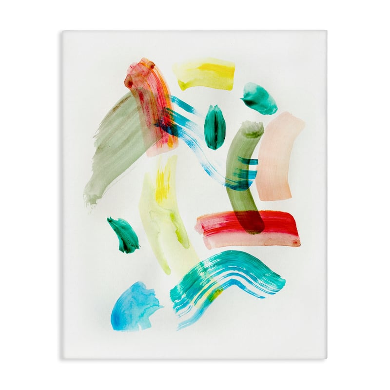 Stupell Modern Curved Brush Strokes Canvas Wall Art Design By Gemma Bardot - 24 x 30