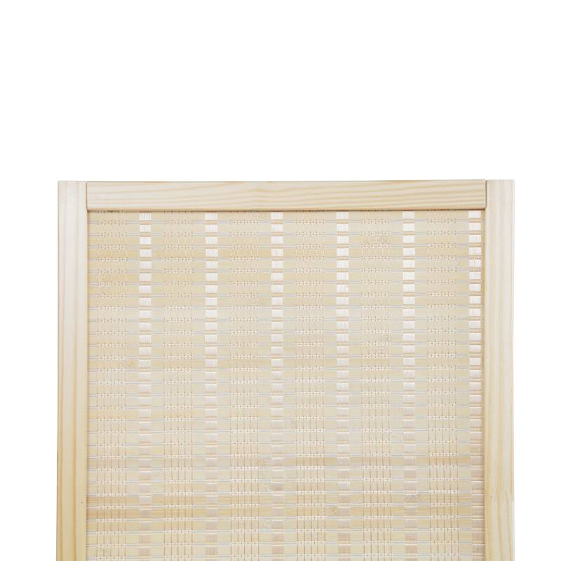 Roundhill Furniture Inkwell 4-Panel Bamboo Room Divider, Folding Portable Partition Screen