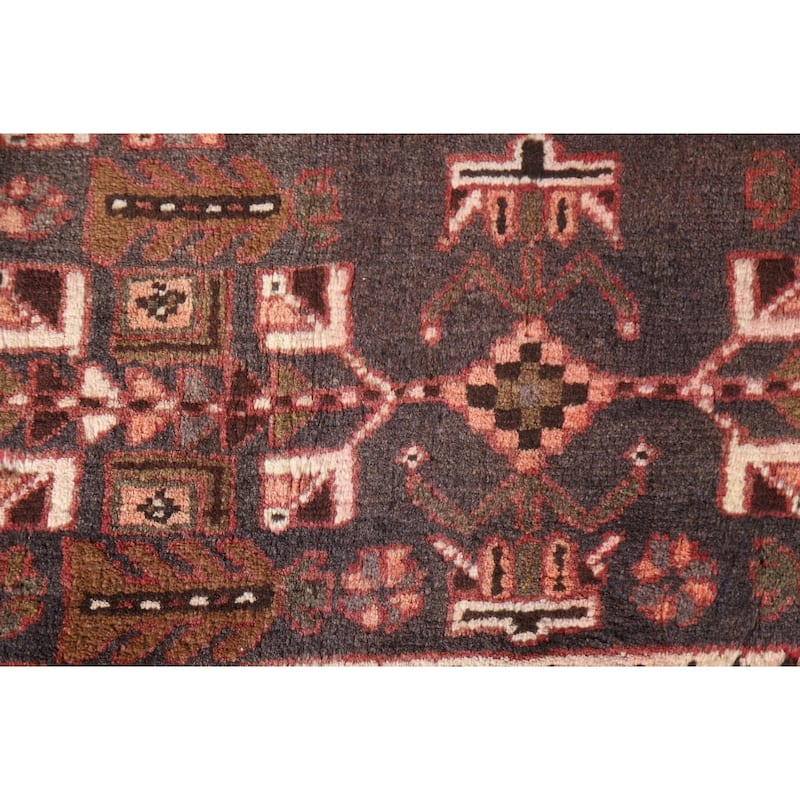 Heriz Persian Vintage Runner Rug Hand-knotted Wool Carpet - 3'8"x 11'4"