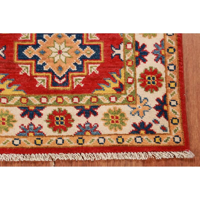 Red Kazak Oriental Accent Foyer Rug Handmade Traditional Wool Carpet - 2'0"x 3'0"