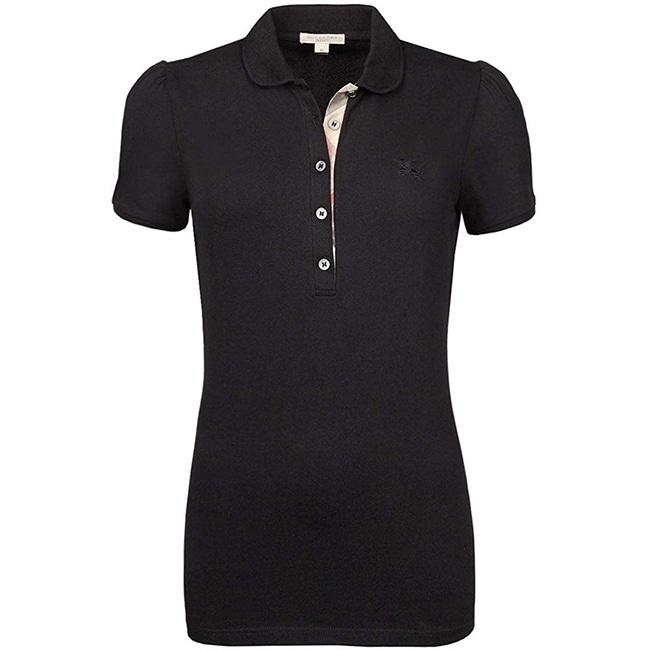 Burberry polo shirt womens silver clearance