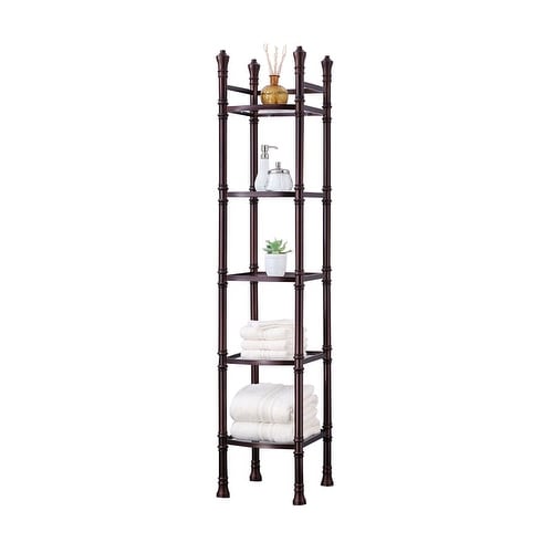 Offex Monaco Tall Etagere Oil Rubbed Bronze Free Shipping Offex Monaco Tall Etagere Oil Rubbed Bronze