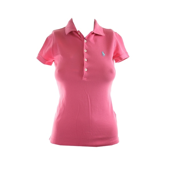 Polo Ralph Lauren Pink Short-Sleeve Stretch Mesh Polo Shirt XS