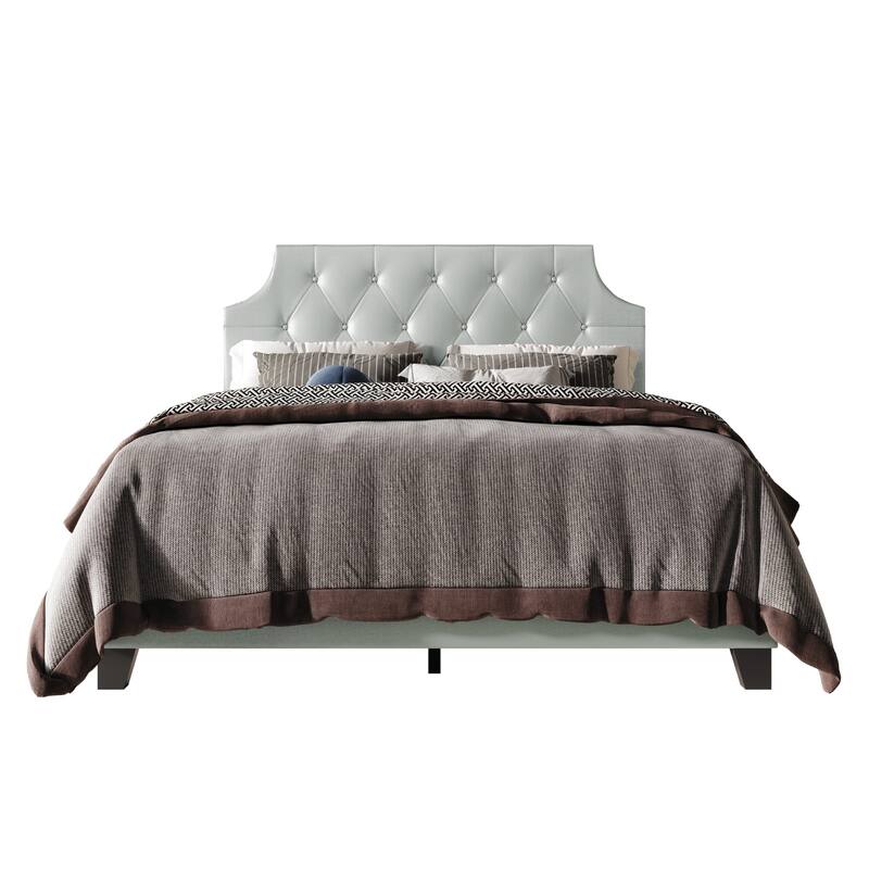 Clayfell Mexico Tufted Upholstered Platform Bed