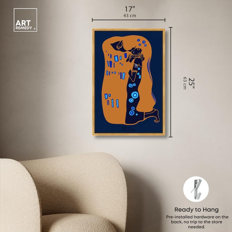 The Kiss Canvas by Art Remedy