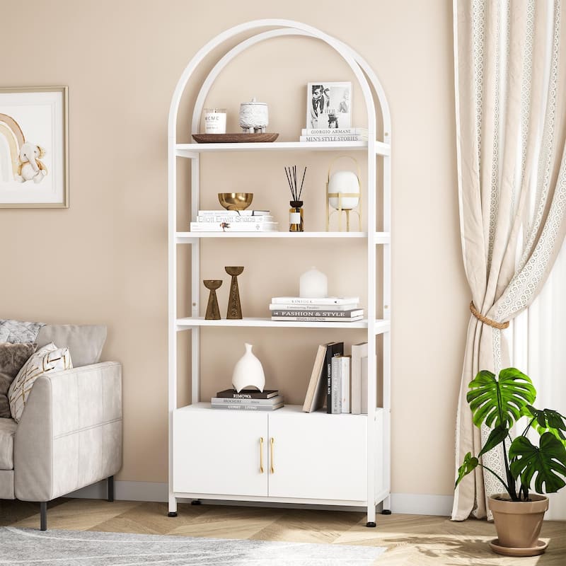 71.5 Inch Tall Bookshelf with Door