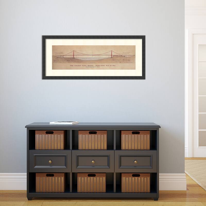 Framed Art Print 'Golden Gate Bridge' by Craig S. Holmes 40 x 17-inch