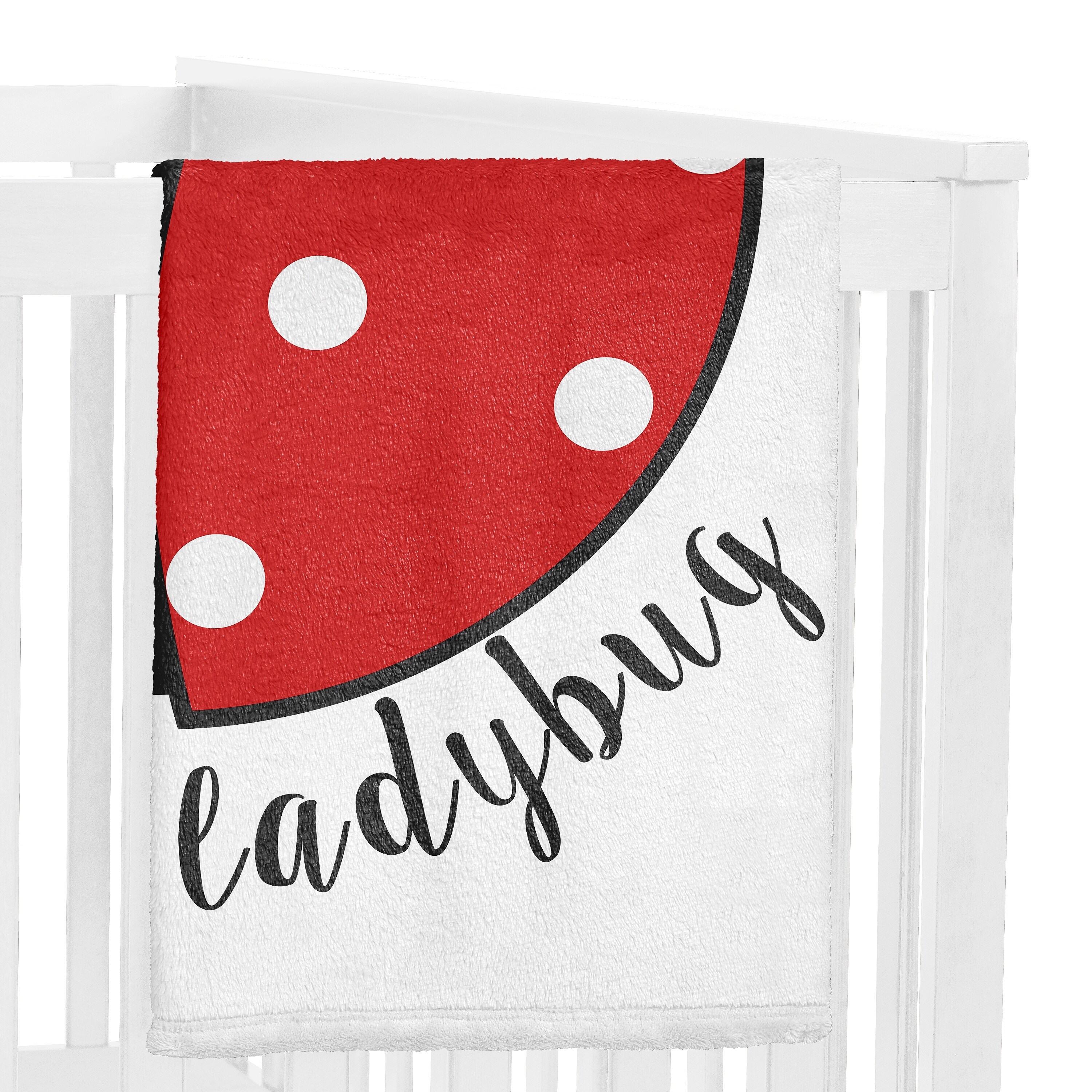 Sweet Jojo Designs Little Ladybug Girl Milestone Blanket Monthly Newborn First Year Growth Mat Baby Shower Memory Keepsake Gift Picture Red Black