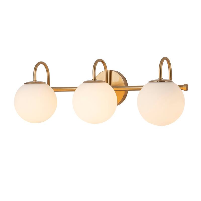 3/4-Light Dimmable Modern Bathroom Light Fixture with Frosted Glass