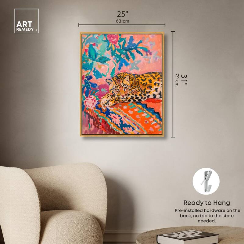 Jungle Cat in Color Canvas by Art Remedy