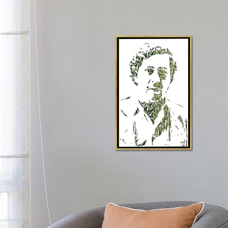 iCanvas "Pablo Escobar" by Cristian Mielu Framed Canvas Print