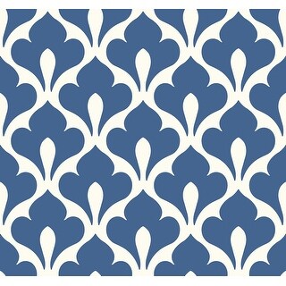 Seabrook Designs Grenada Fleur De Lis Unpasted Wallpaper - Bed Bath 