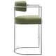 preview thumbnail 7 of 8, Huron Curved Back Fabric and Metal Counter Stool by Modway