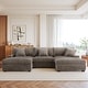 preview thumbnail 79 of 153, 118.4"W Plush Modular Sectional Sofa with Pillows