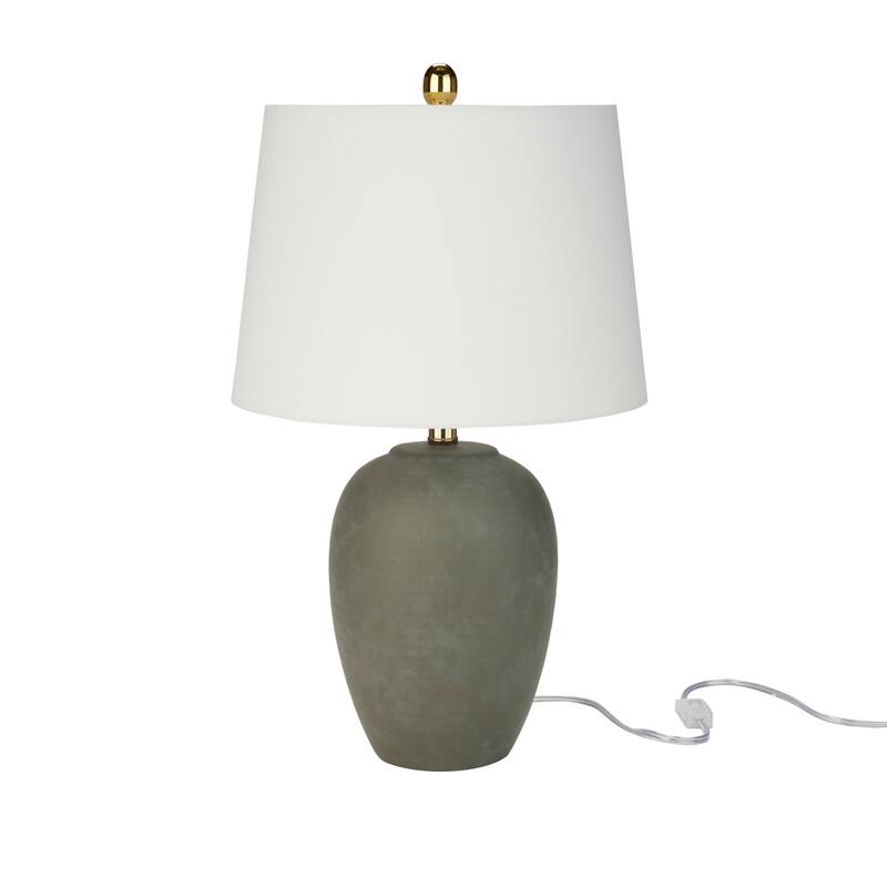 Nourison 23" Unglazed Ceramic Jar Table Lamp