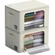 preview thumbnail 32 of 36, Storage Bins, Foldable Stackable Container Organizer Set with Large Window & Carry Handles Beige