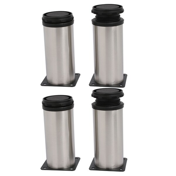 50mmx120mm Metal Adjustable Screw Mounted Cabinet Leg Feet 4pcs