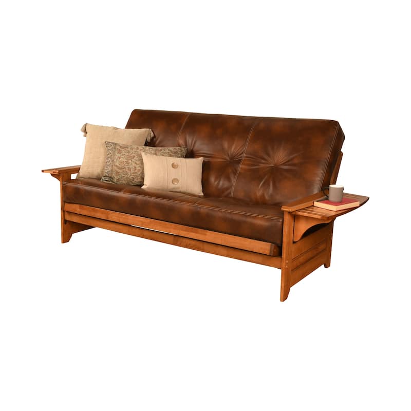 Copper Grove Dixie Honey Oak Full-size Futon Set with Suede Mattress