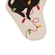 preview thumbnail 34 of 51, Glitzhome 21"L LED Embroidered Linen Reindeer Cat Dog Christmas Stockings