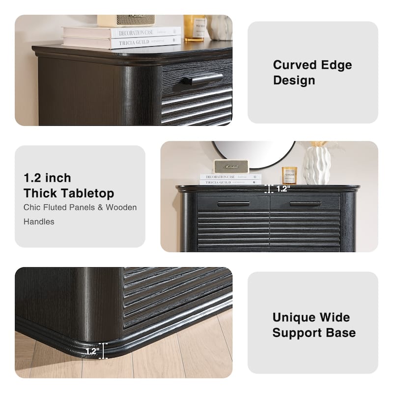 Modern 6 Drawers Dresser for Bedroom, Living Room, Entryway