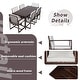preview thumbnail 24 of 37, 7 Pcs Outdoor Patio Dining Table and Chair Set, All-Weather Patio Furniture Set, Dining Table with Umbrella Hole and 6 Chairs