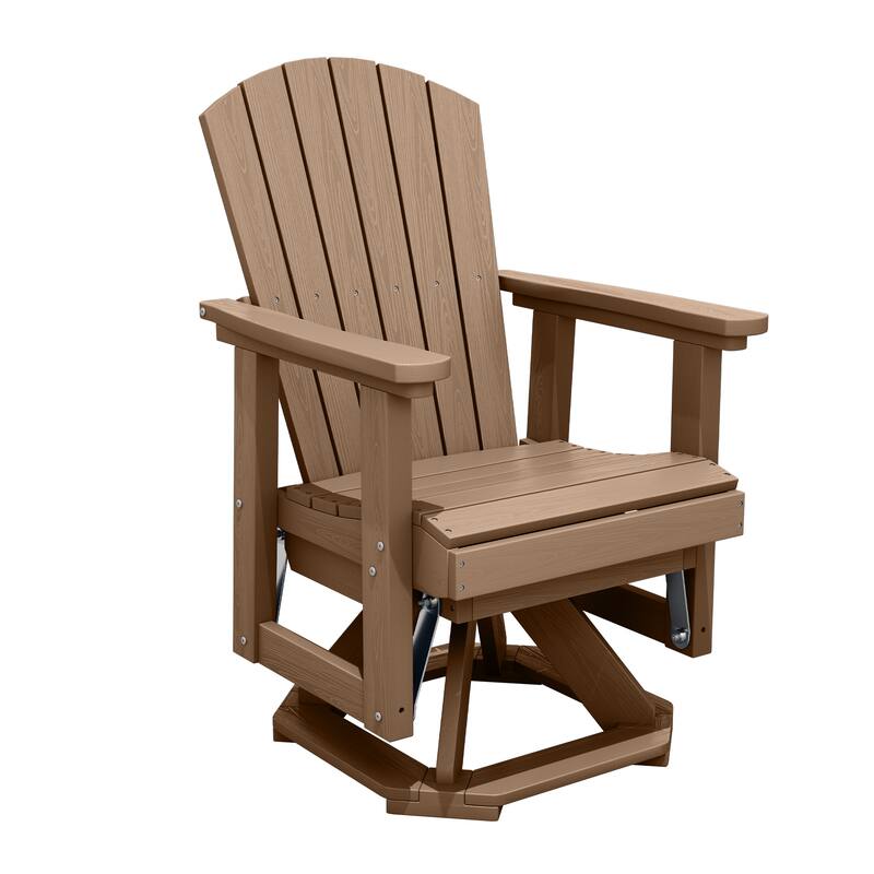 HDPE Adirondack Swivel Glider, Outdoor Patio Chair