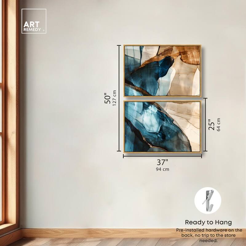 Glitch Aesthetic II Canvas Set of 2 by Art Remedy