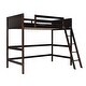 preview thumbnail 12 of 13, Solid Wood Twin Size Loft Bed with Ladder & Safety Guaranteed, Espresso