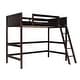 preview thumbnail 10 of 36, Twin Size Solid Wood Loft Bed with Ladder and Fence for Bedroom, Boys and Girls
