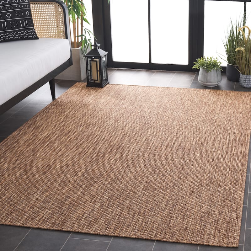 SAFAVIEH Beach House Aenne Transitional Indoor/Outdoor Rug - 8' x 10' - Brown