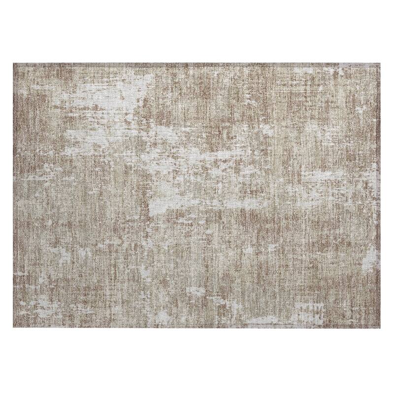 Machine Washable Indoor/ Outdoor Abstract Chantille Rug