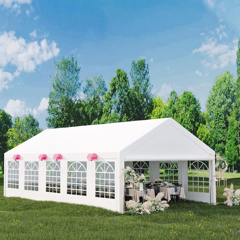 White Outdoor Party Tent Canopy Wedding Patio Camping Gazebo Shelter