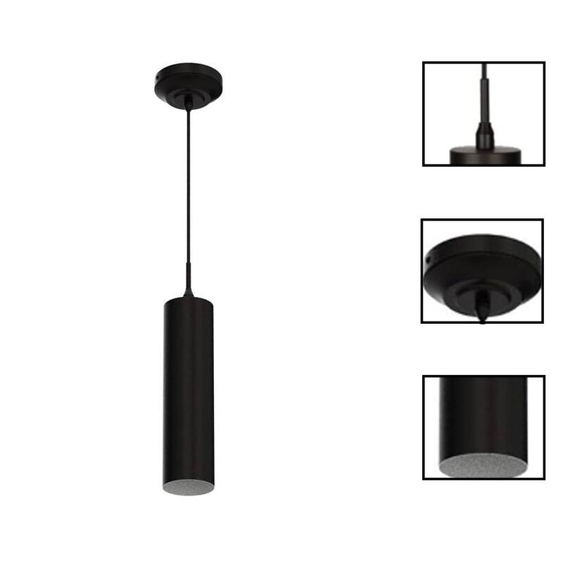 LED hanging light black island lights alloy steel pendant light